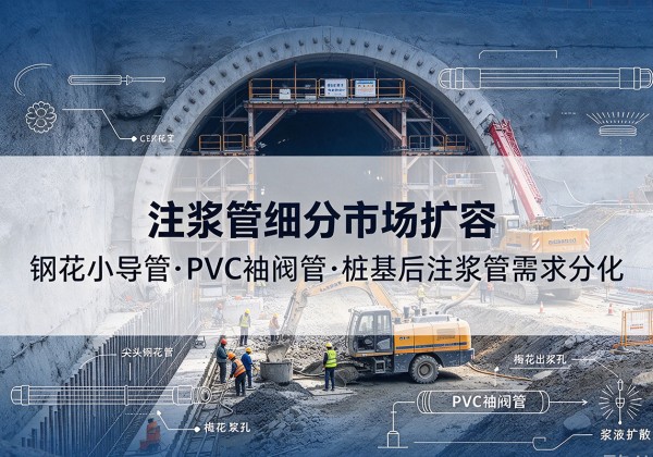万秀注浆管细分市场扩容，隧道钢花小导管、PVC 袖阀管、桩基后注浆管需求分化